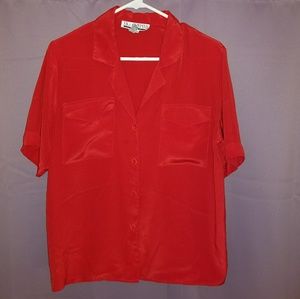 Silky & Shiny Red blouse! 🍒💅💋